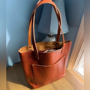 Portland Leather Goods Sedona Tote with Tan Handles LARGE